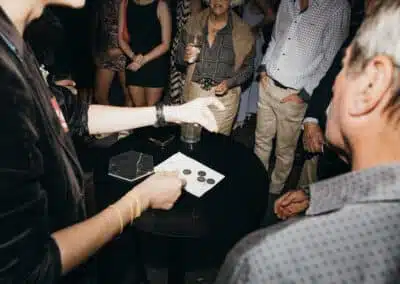 Perth Magician Toby Z. performing live magic at an event.