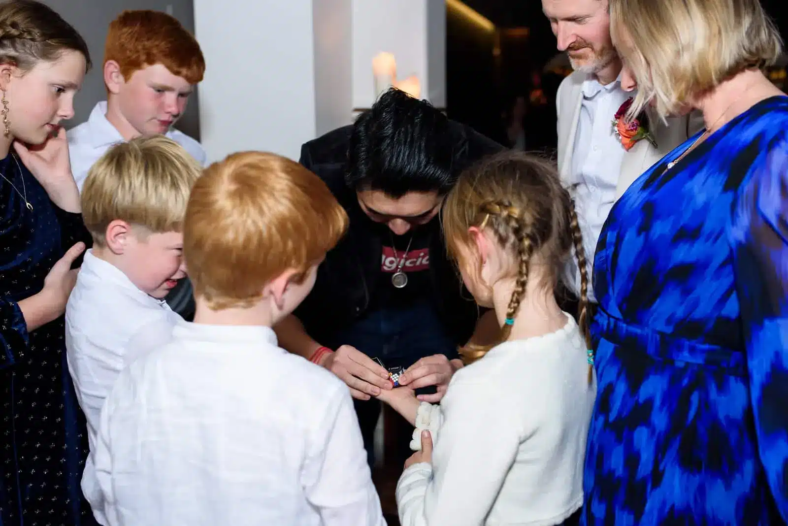 Toby Z. peforming in a kids party